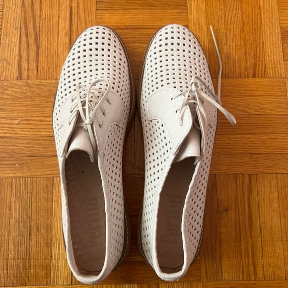 Pertini white leather lace up shoes - Picture 3 of 4